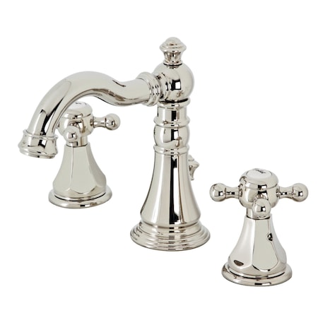 Kingston Brass FSC1979BX Widespread Bathroom Faucet with Pop-Up Drain, Polished Nickel FSC1979BX
